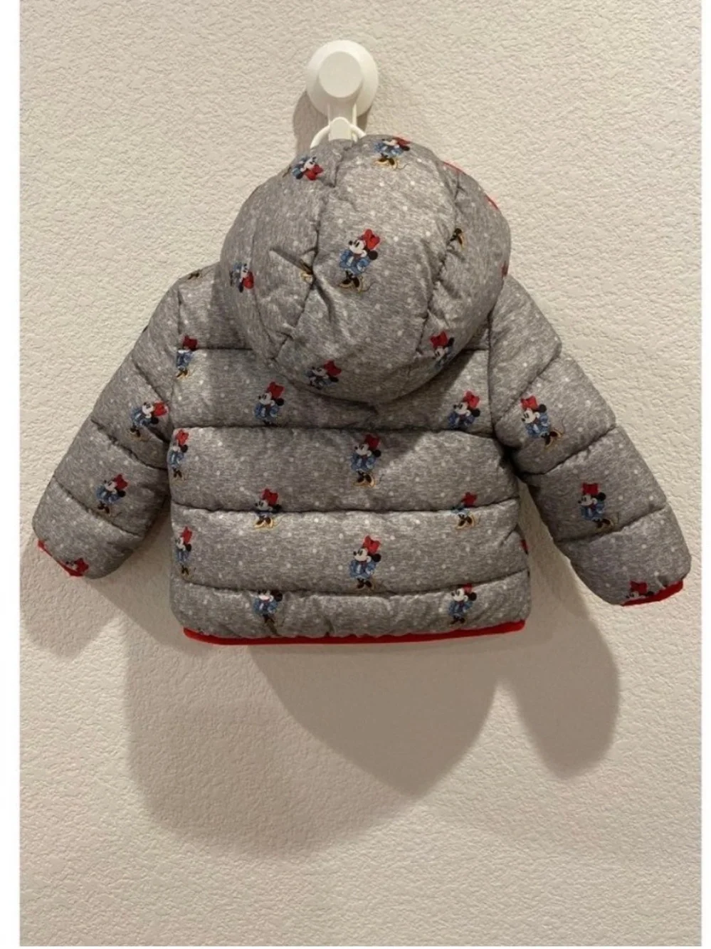 Baby Gap Disney Kids Grey Puffer Jacket with Hood